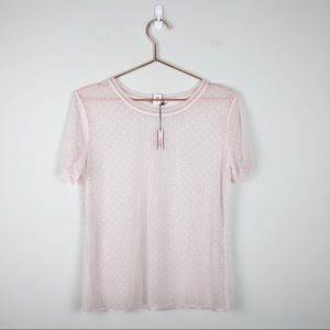 Victoria's secret Swiss Dot Sheer Blush Top